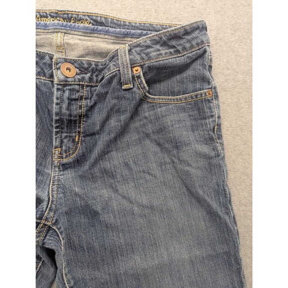 American Eagle Outfitters Hipster Jeans Womens 33 Blue Low Rise Bootcut 33x32 - Picture 3 of 16